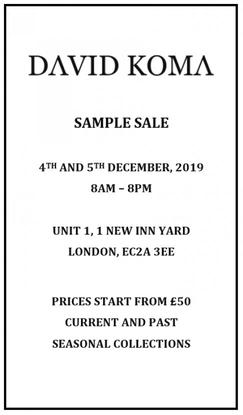 David Koma Sample Sale - 2