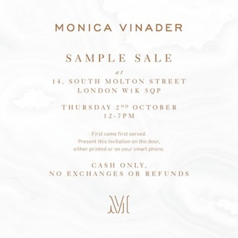 Monica Vinader sample sale