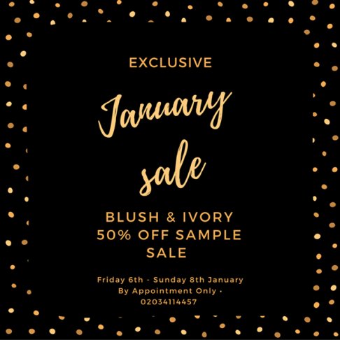 End-of-season-sample sale Blush & Ivory