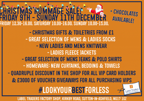 Label Traders Christmas Rummage Sale