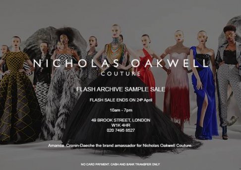 Flash Archive Sample Sale Nicholas Oakwell Couture 