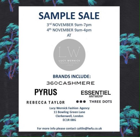 Lucy Wernick Fashion Agency sample sale