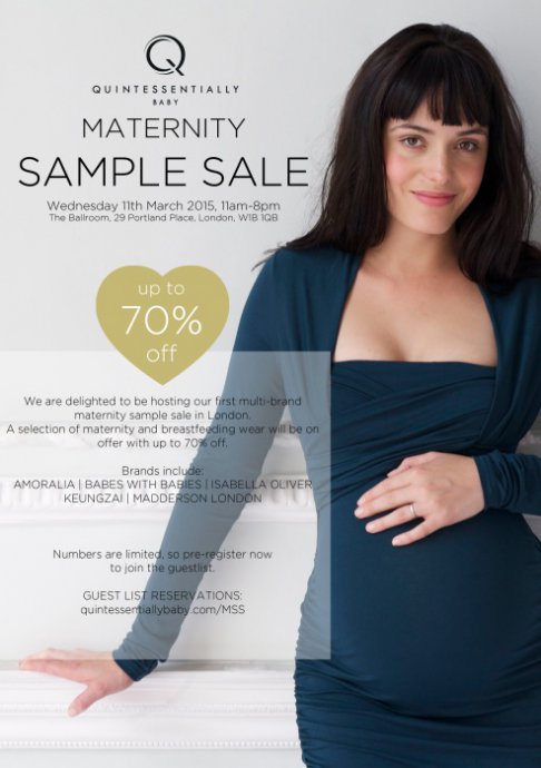 The quintessentially baby  designer maternity sample sale