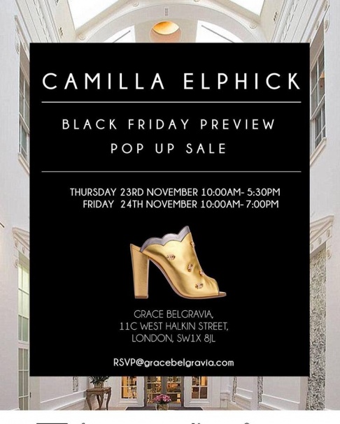 Camilla Elphick Black Friday Preview Pop Up Sale