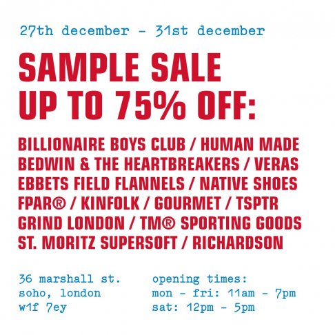 A number of names sample sale