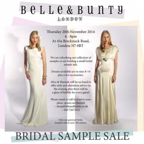 Belle & Bunty Bridal Sample Sale 