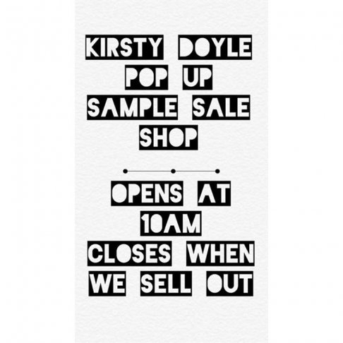 Kirsty Doyle Pop-up Sample Sale