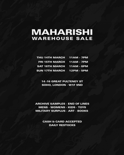 Maharishi Warehouse Sale