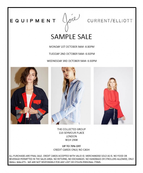 Equipment, Joie and Current/Elliott Sample Sale