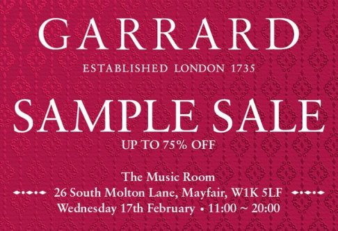 Garrard Jewellery Sample Sale