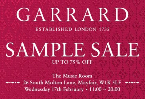Garrard Jewellery Sample Sale