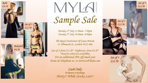 Myla London Sample Sale