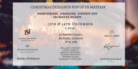 Christmas Designer Pop Up In Mayfair