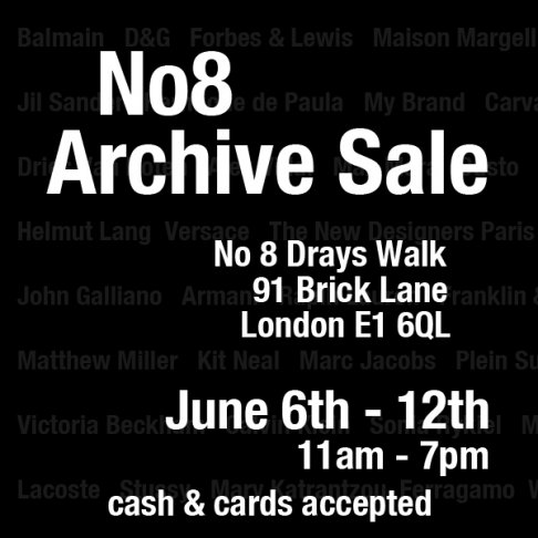 No8 Archive Sale