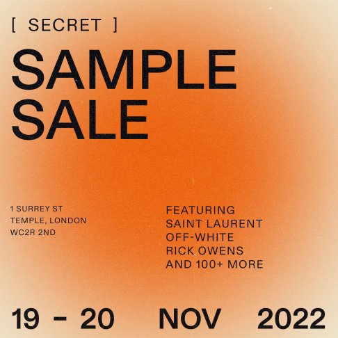 Secret Sample Sales - 2