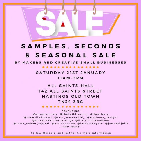 Makers and Creatives - Samples, Seconds, and Seasonal Sale