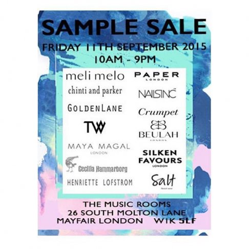 Multi brand sample sale (Meli Melo, Chinti and Parker, Paper, Salt, ...)