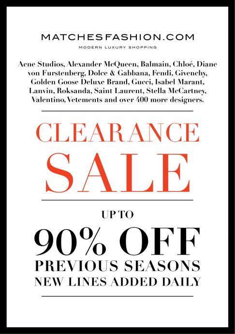 Unmissable Designer Clearance with Up to 90% Off