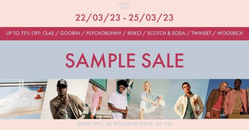 Zone Two Spring Summer Sample Sale 