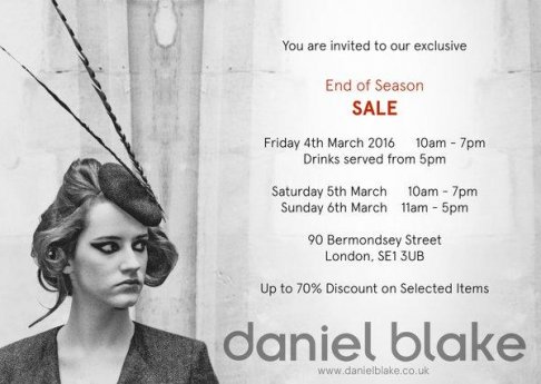 Daniel Blake sample sale