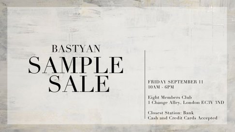Bastyan sample sale