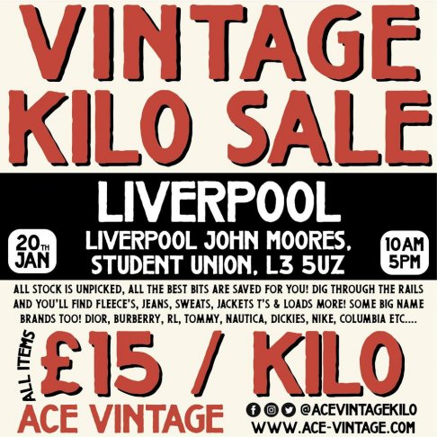 John Moores SU Vintage Kilo Sale