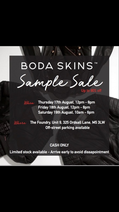 Boda Skins sample sale