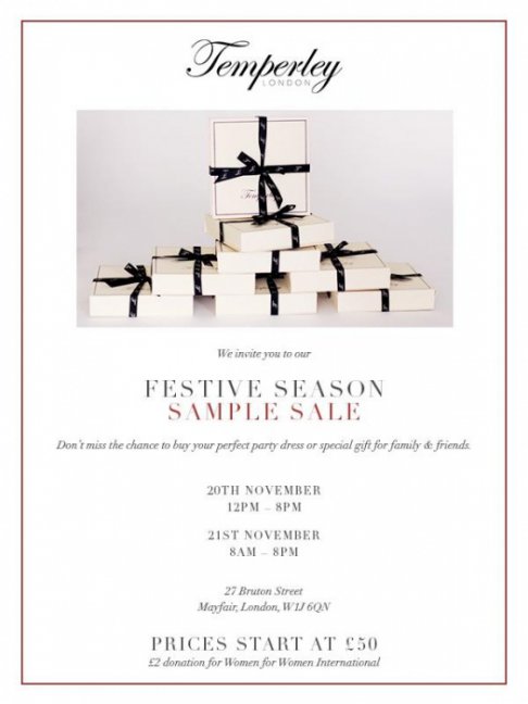 Temperley London sample sale