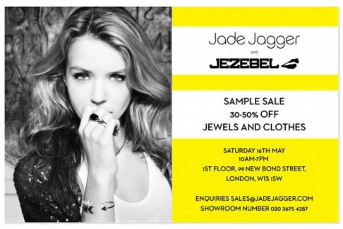 Jade Jagger and Jezebel sample sale