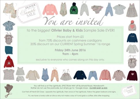 Oliver baby & kids sample sale