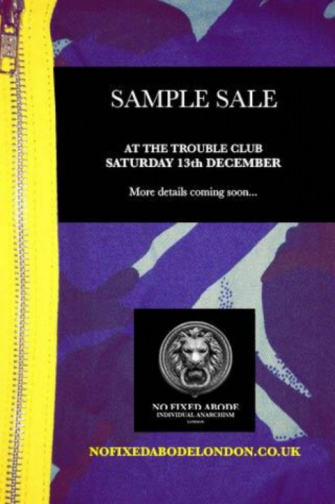 No fixed Abode sample sale