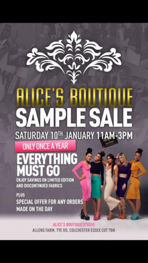 Alice's Boutique sample sale