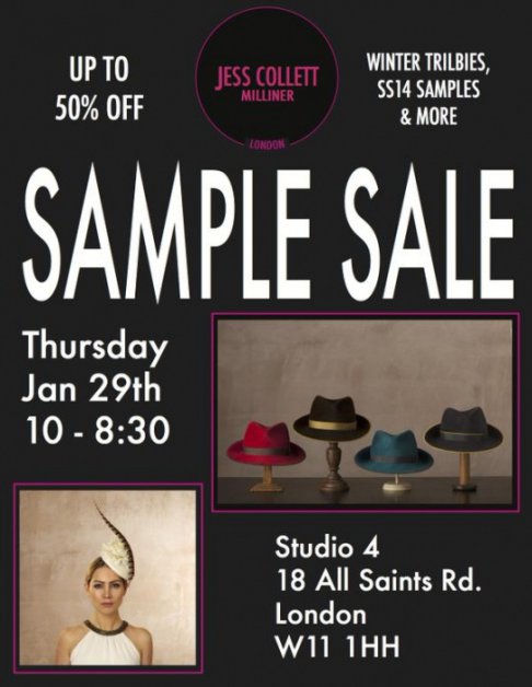 Jess Collett Milliner sample sale