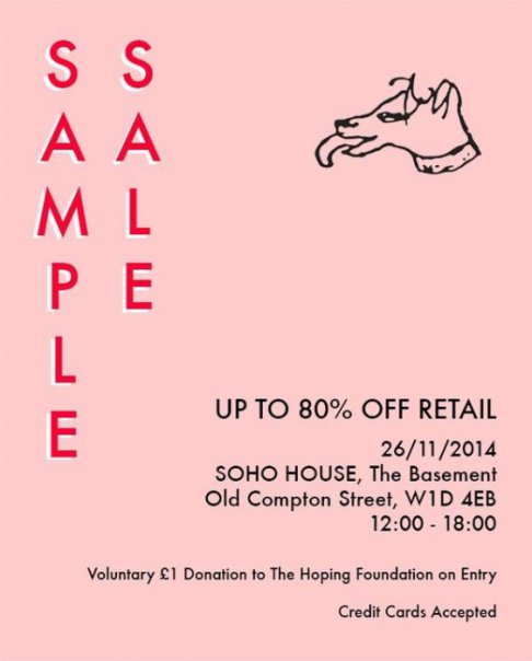 Sample Sale Bella Freud 