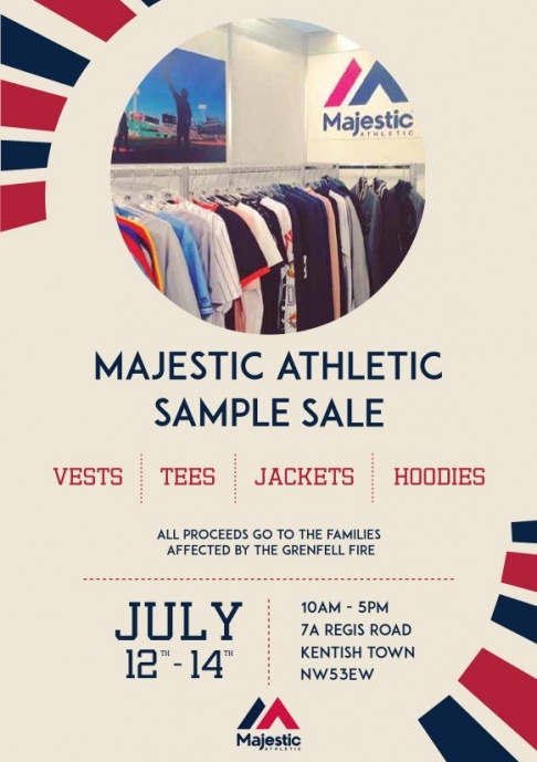 Majestic Athletic sample sale