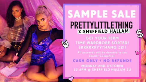 PrettyLittleThing Sheffield Hallam Student Sample Sale!