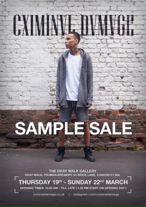 CriminalDamage Sample Sale