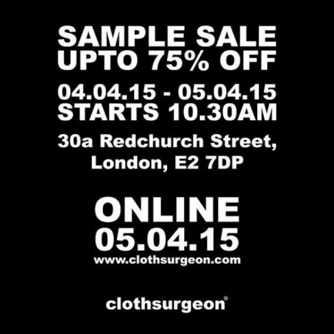 Clothsurgeon Sample Sale