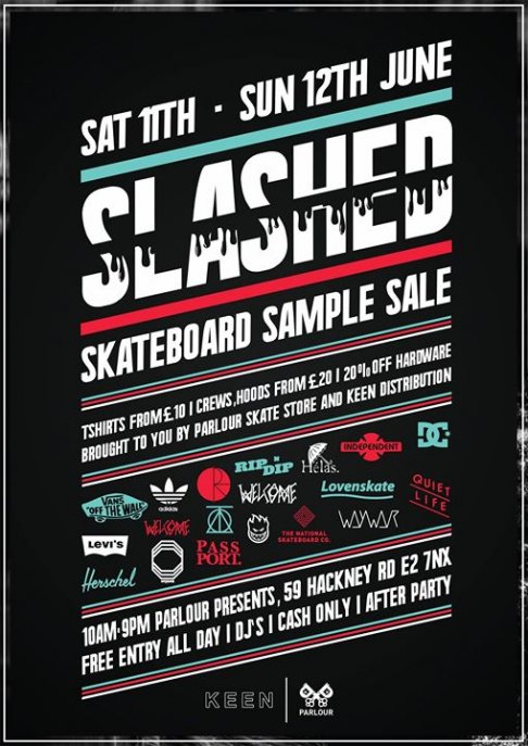 Slashed' A Skateboard Sample Sale,