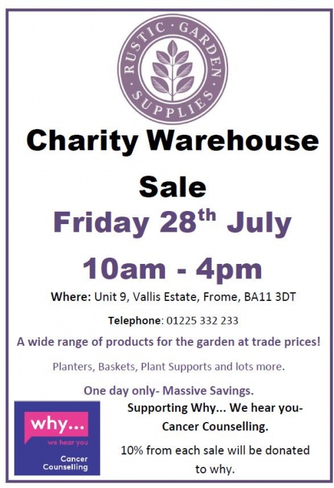 Charity Warehouse Sale in aid of Why- We Hear You.
