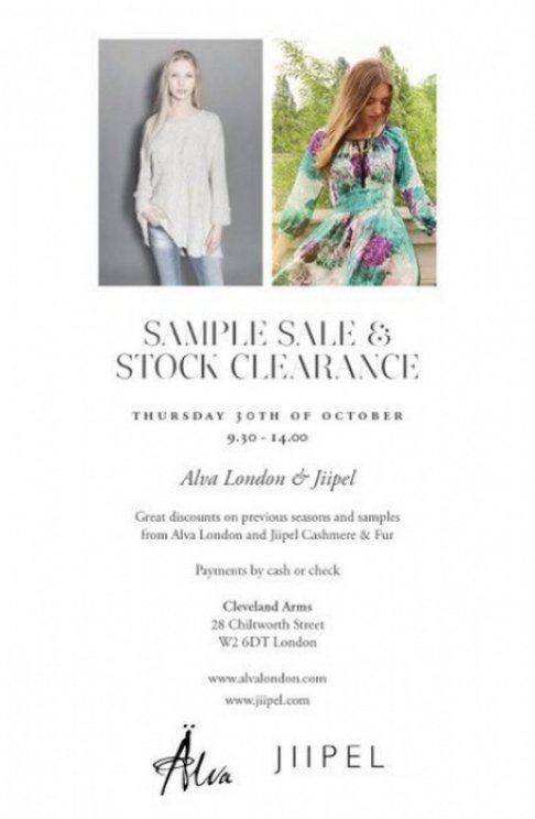 Sample sale Alva and Jiipel