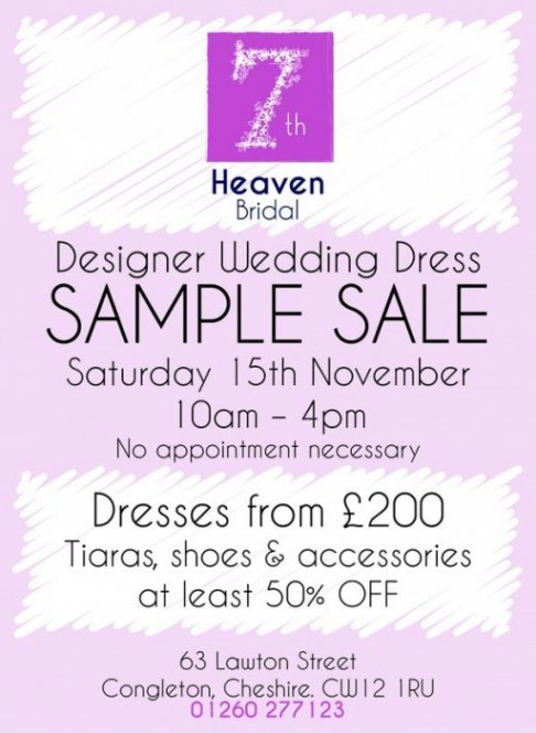 7th Heaven Bridal sample sale