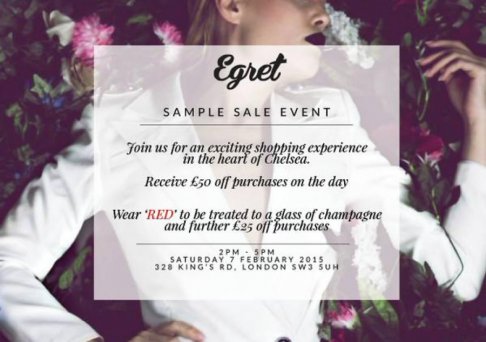 Egret sample sale