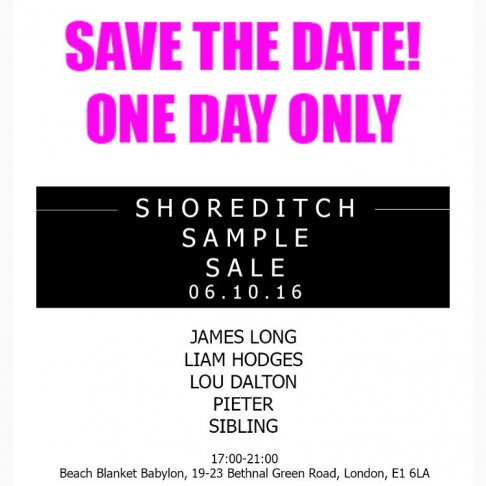 Designer sample sale Shoreditch