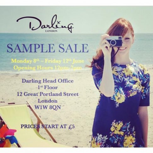 Darling London SS15 sample sale!