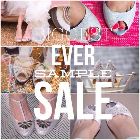 Bridal shoe sample sale
