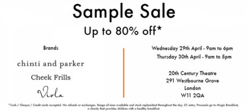 Chinti and Parker sample sale