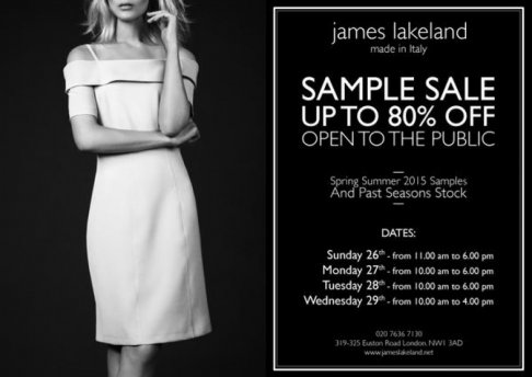 James Lakeland sample sale