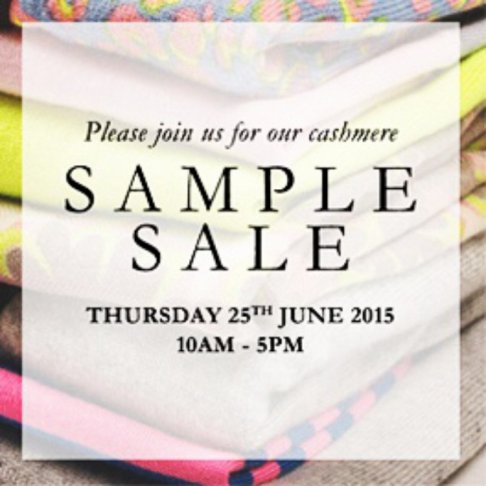 Crumpet Cashmere sample sale in Essex