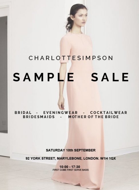 Sample sale Charlotte Simpson
